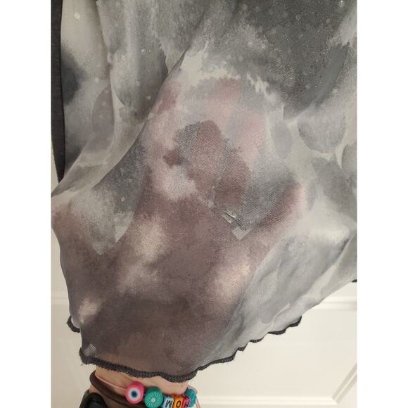 Women's Studio Y Gray & White Sequin Racerback Tank Top | Size Small - Picture 3 of 7